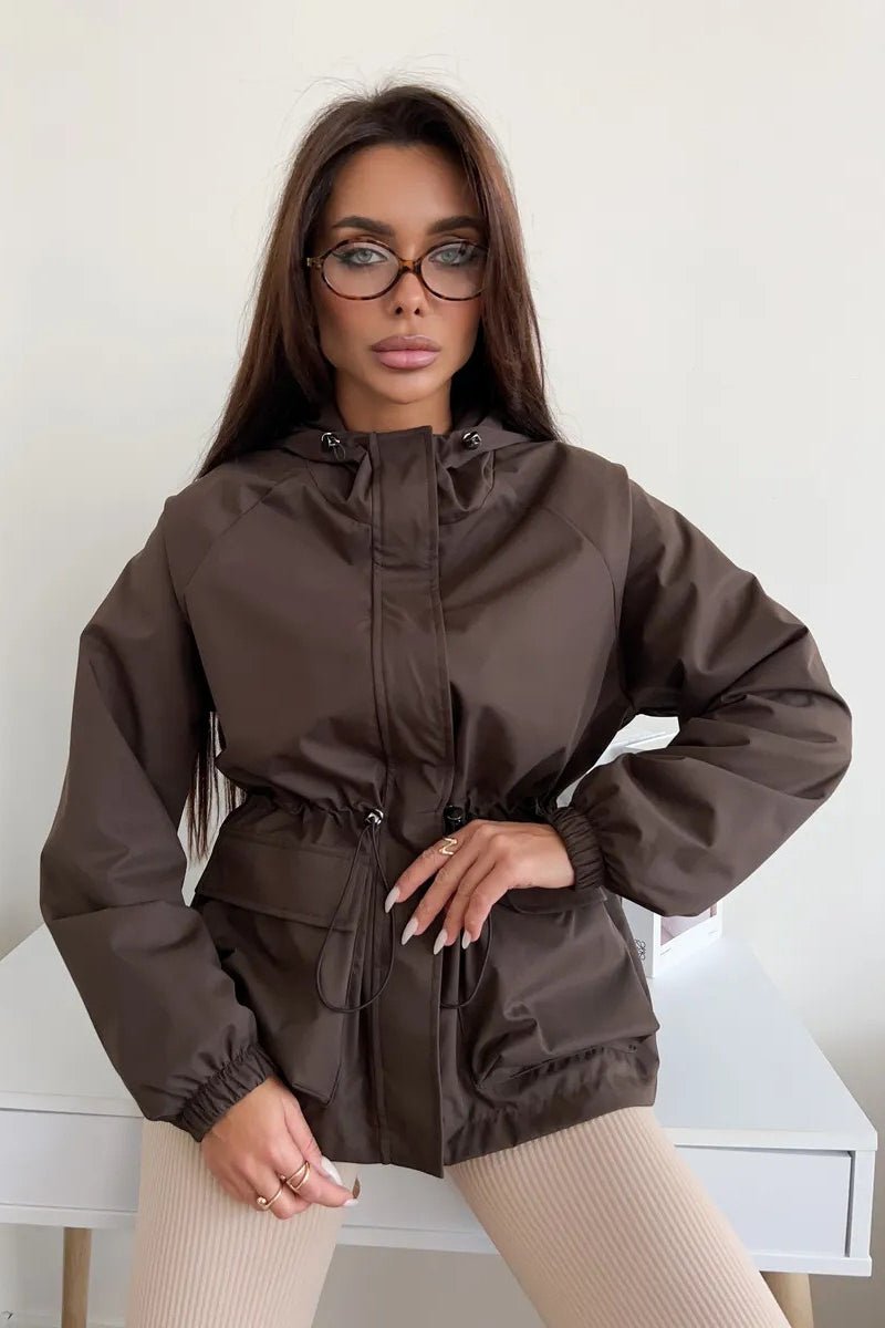 Adelia Waterproof Hooded Jacket - Women's Fall and Winter Outerwear - Image 6