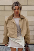 Adriana Utility Cropped Jacket - Women's Fall and Winter Outerwear - Image 2