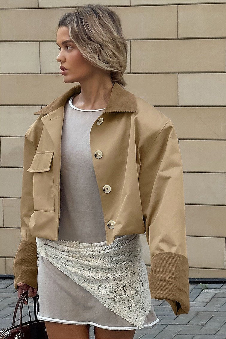 Adriana Utility Cropped Jacket - Women's Fall and Winter Outerwear - Image 3