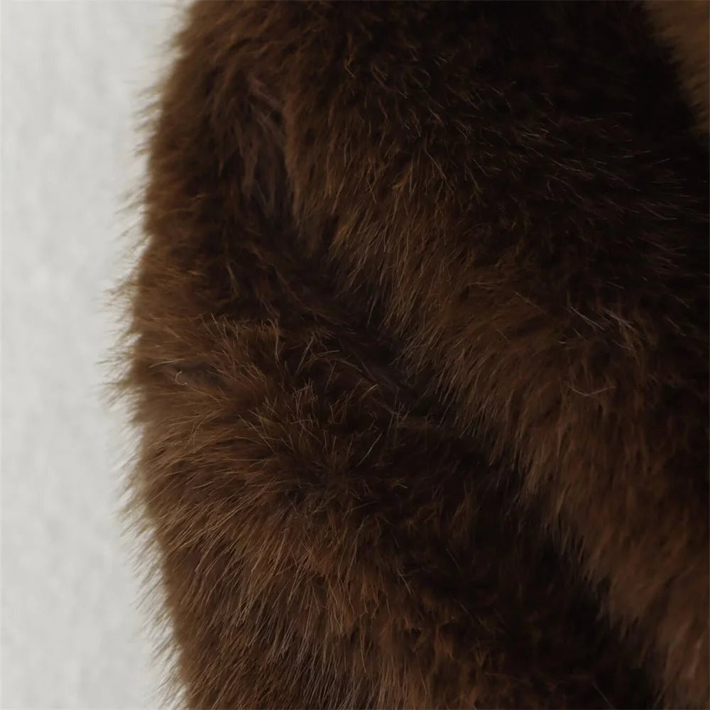 Mia Women's Faux Fur Jacket - Soft Plush Lapel Button-Front Winter Coat - Image 7