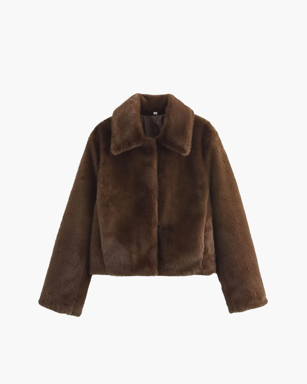 Mia Women's Faux Fur Jacket - Soft Plush Lapel Button-Front Winter Coat