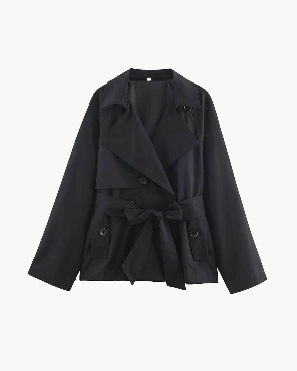 Alianna Belted Short Trench Coat - Women's Fall and Winter Outerwear - Image 7