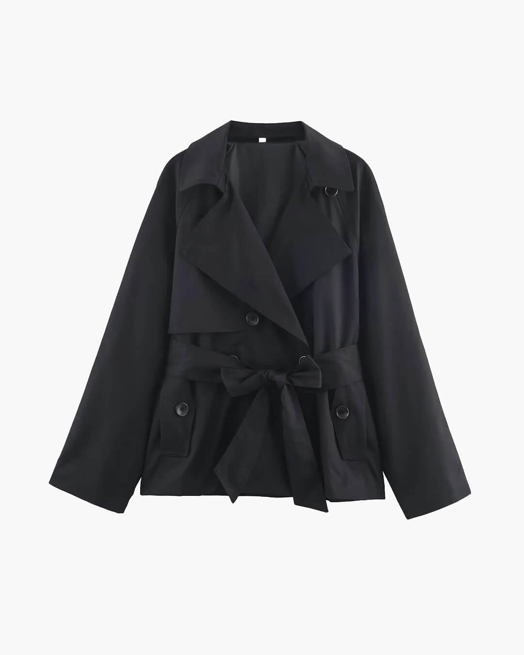 Alianna Belted Short Trench Coat - Women's Fall and Winter Outerwear - Image 7