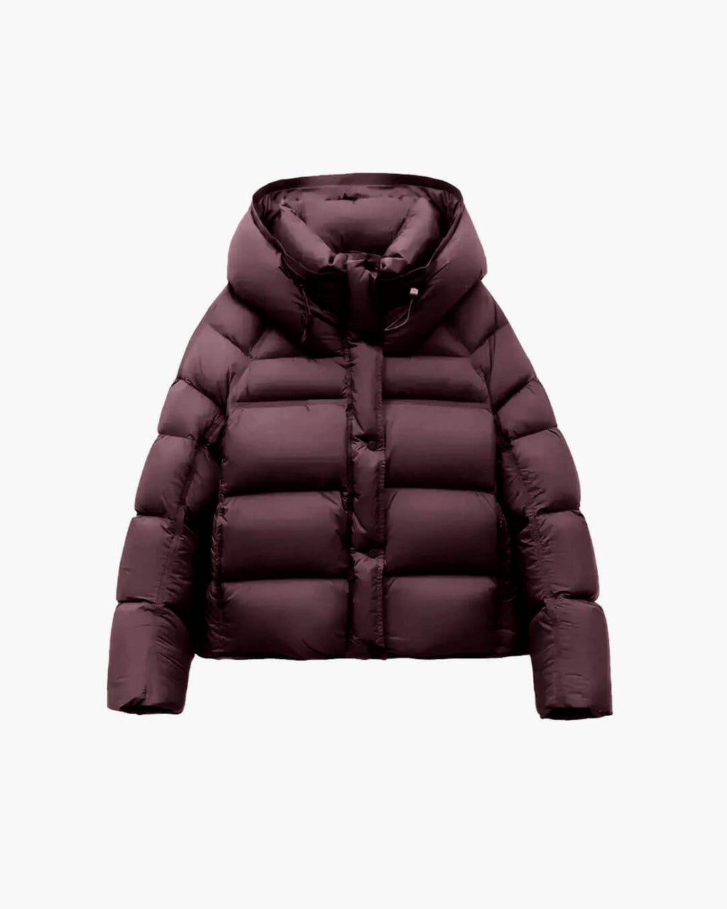Alina Women's Hooded Puffer Jacket - Short Cotton Padded Winter Coat