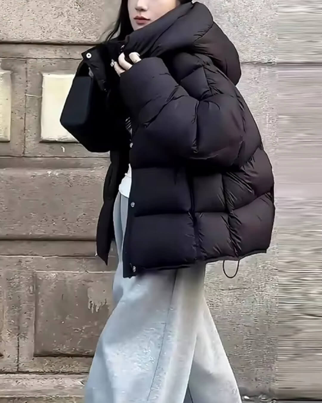 Alina Women's Hooded Puffer Jacket - Short Cotton Padded Winter Coat - Image 6