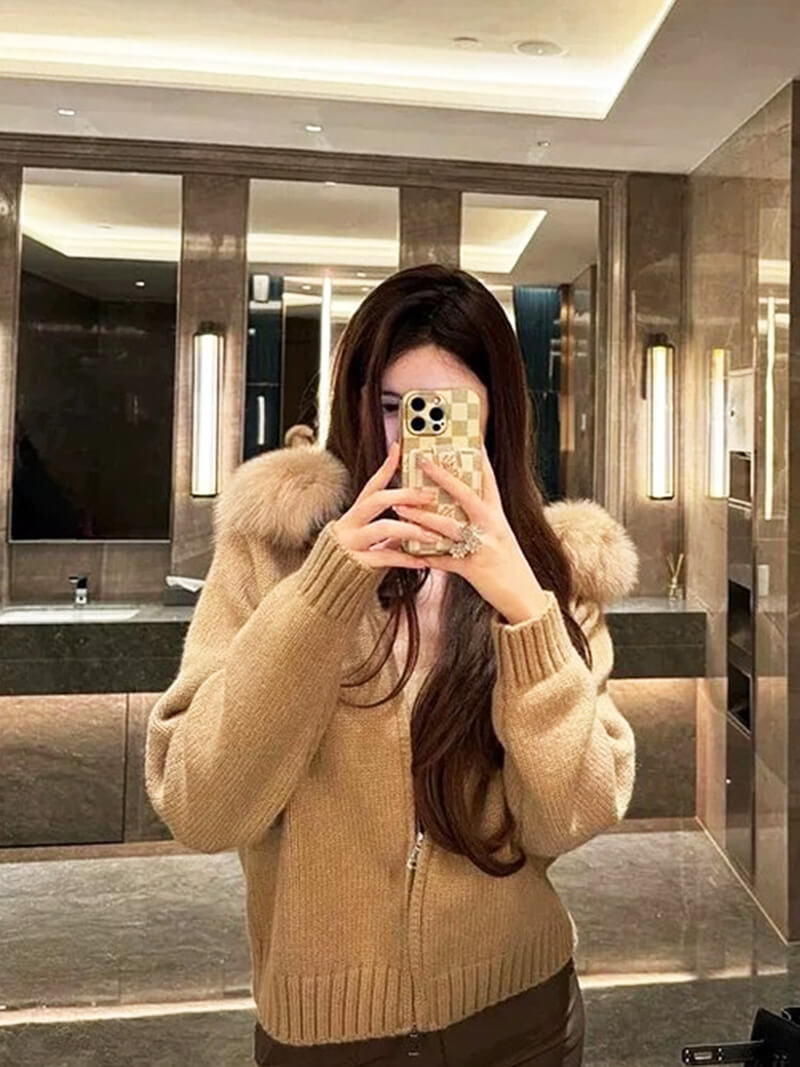 Alison faux fur Jacket - Women's Fall and Winter Outerwear - Image 11