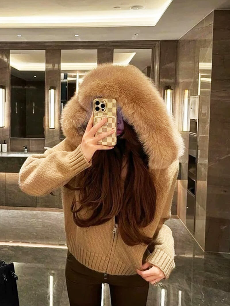 Alison faux fur Jacket - Women's Fall and Winter Outerwear
