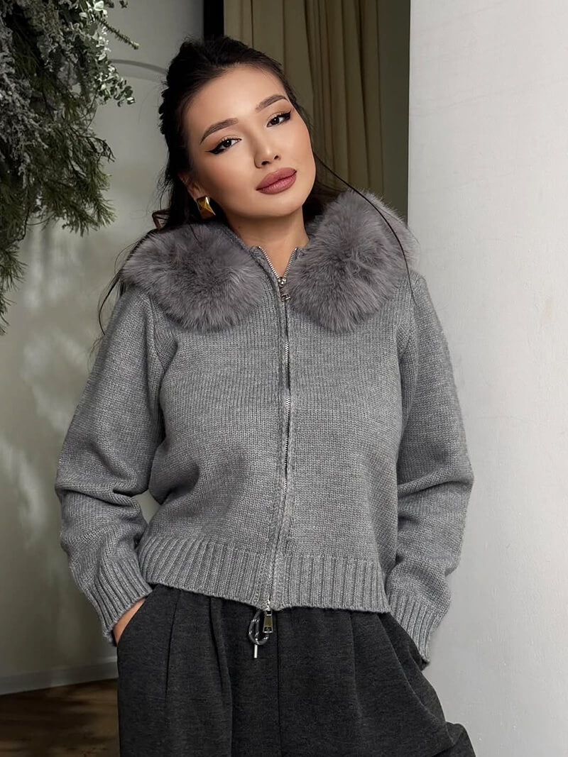 Alison faux fur Jacket - Women's Fall and Winter Outerwear - Image 8