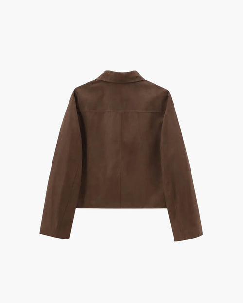 Amara Suede Coat - Women's Fall and Winter Outerwear - Image 2