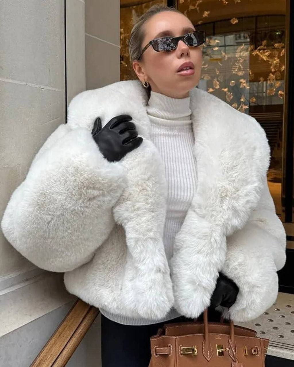 Adelheid Faux Fur Coat - Women's Fall and Winter Outerwear - Image 5