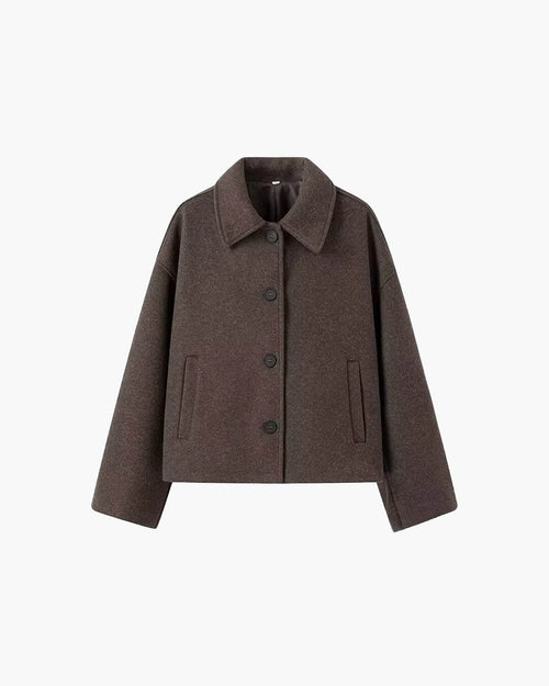 Angelina Buttoned Short Jacket - Women's Fall and Winter Outerwear