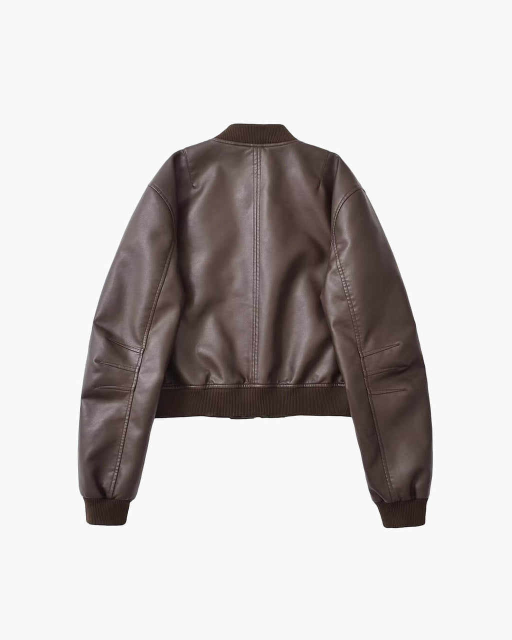Arabella Faux Leather Bomber Jacket - Women's Fall and Winter Outerwear - Image 3