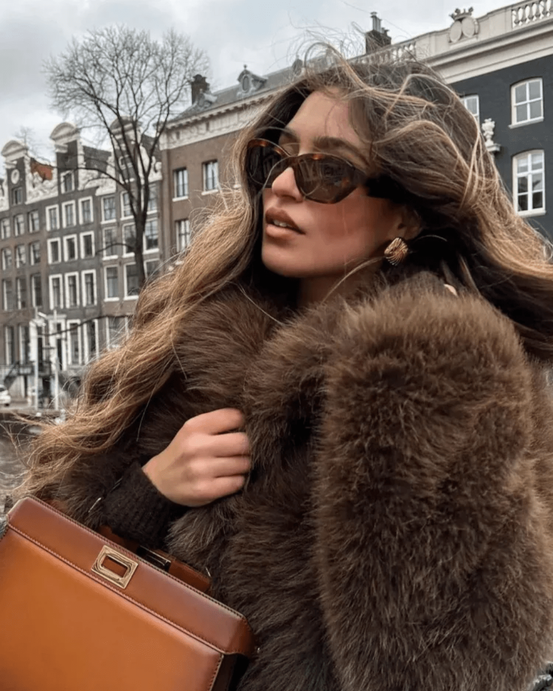 Audrey Women's Faux Fur Jacket - Long Faux Fur Coat - Image 5