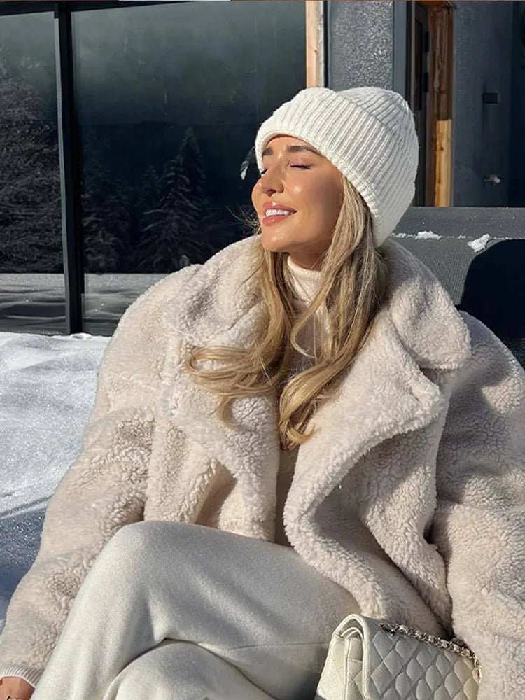 Avianna Plush Winter Coat - Women's Fall and Winter Outerwear - Image 4