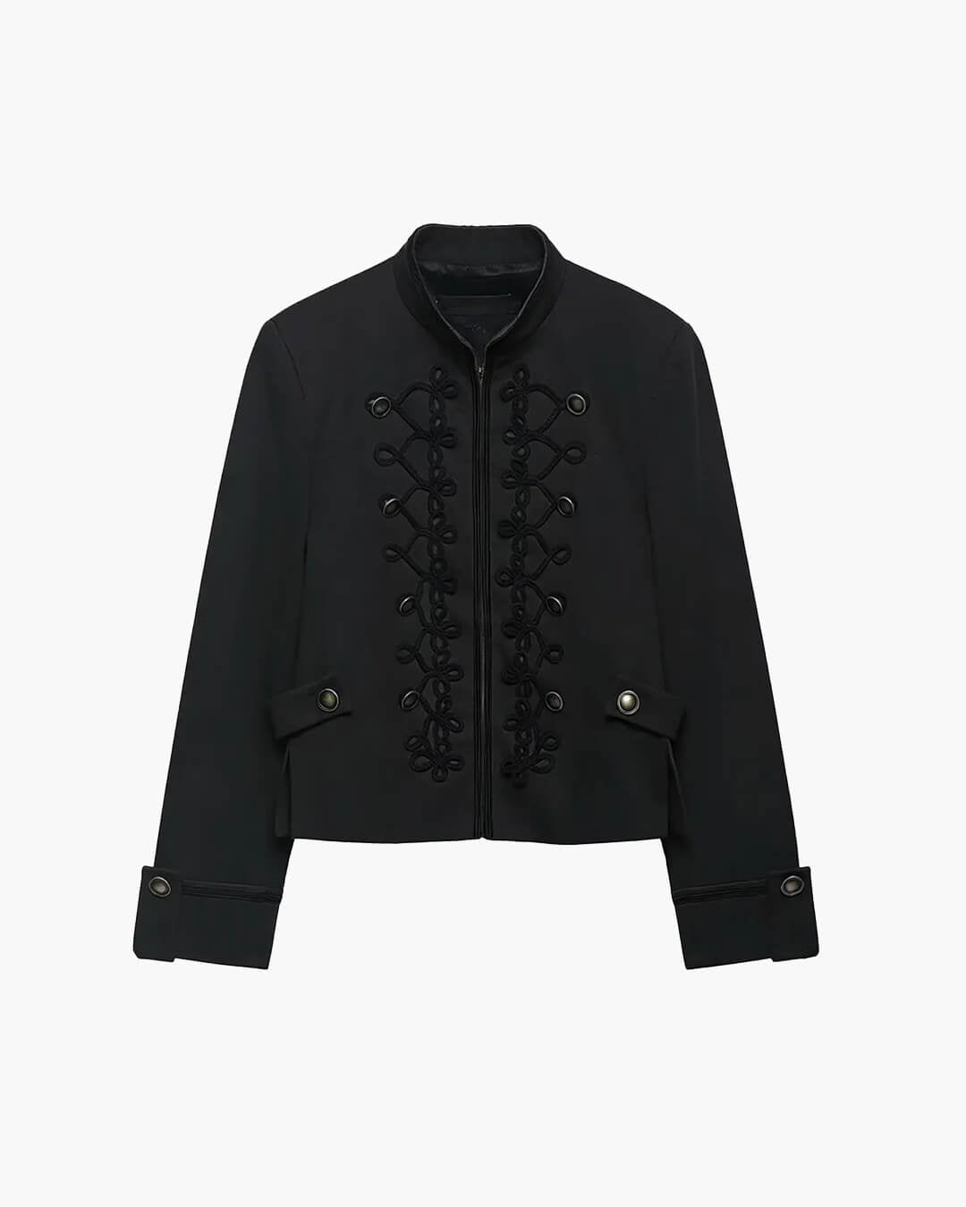 Becky Rope Knot Buckle Napoleon Jacket - Women's Fall and Winter Outerwear - Image 2