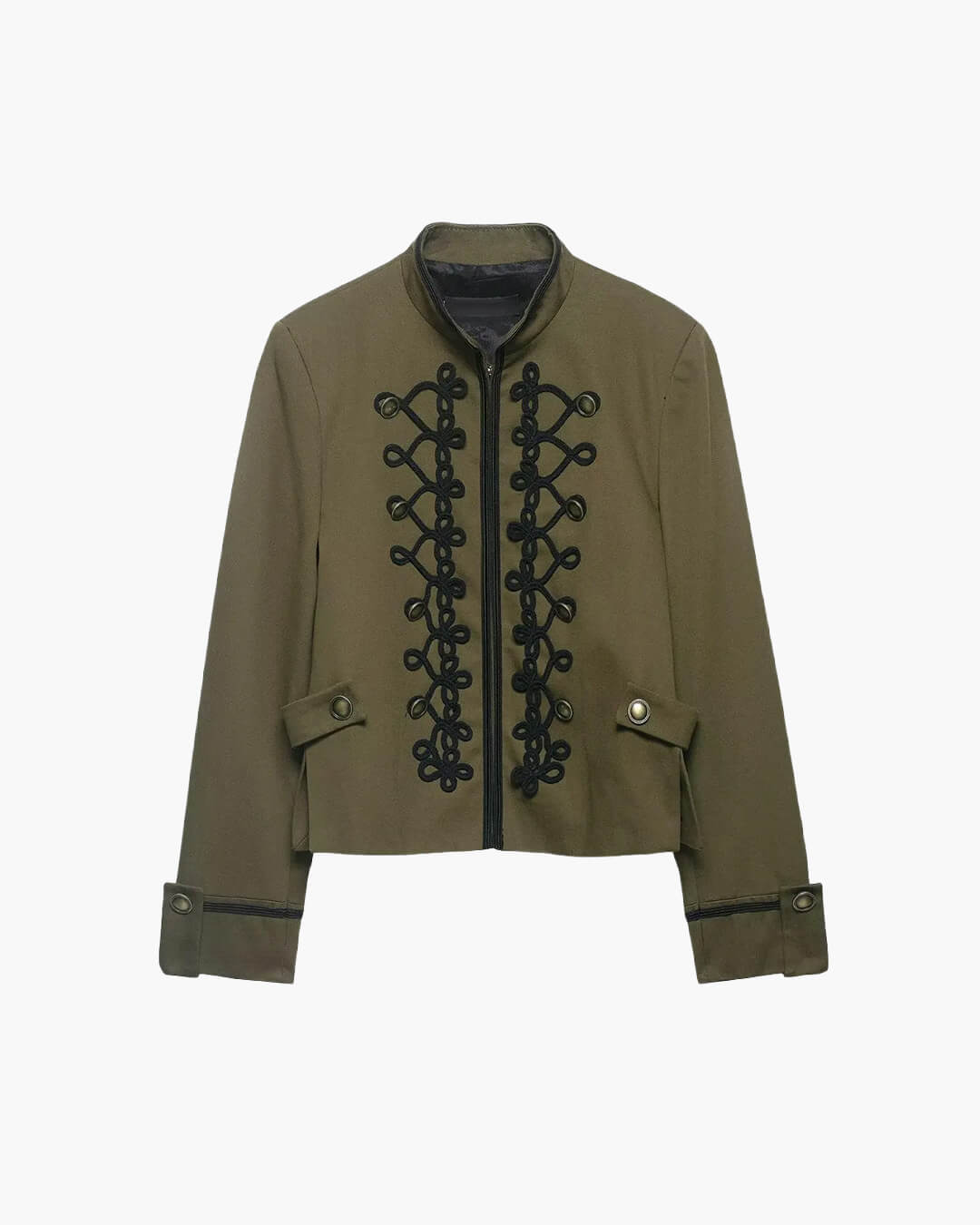 Becky Rope Knot Buckle Napoleon Jacket - Women's Fall and Winter Outerwear