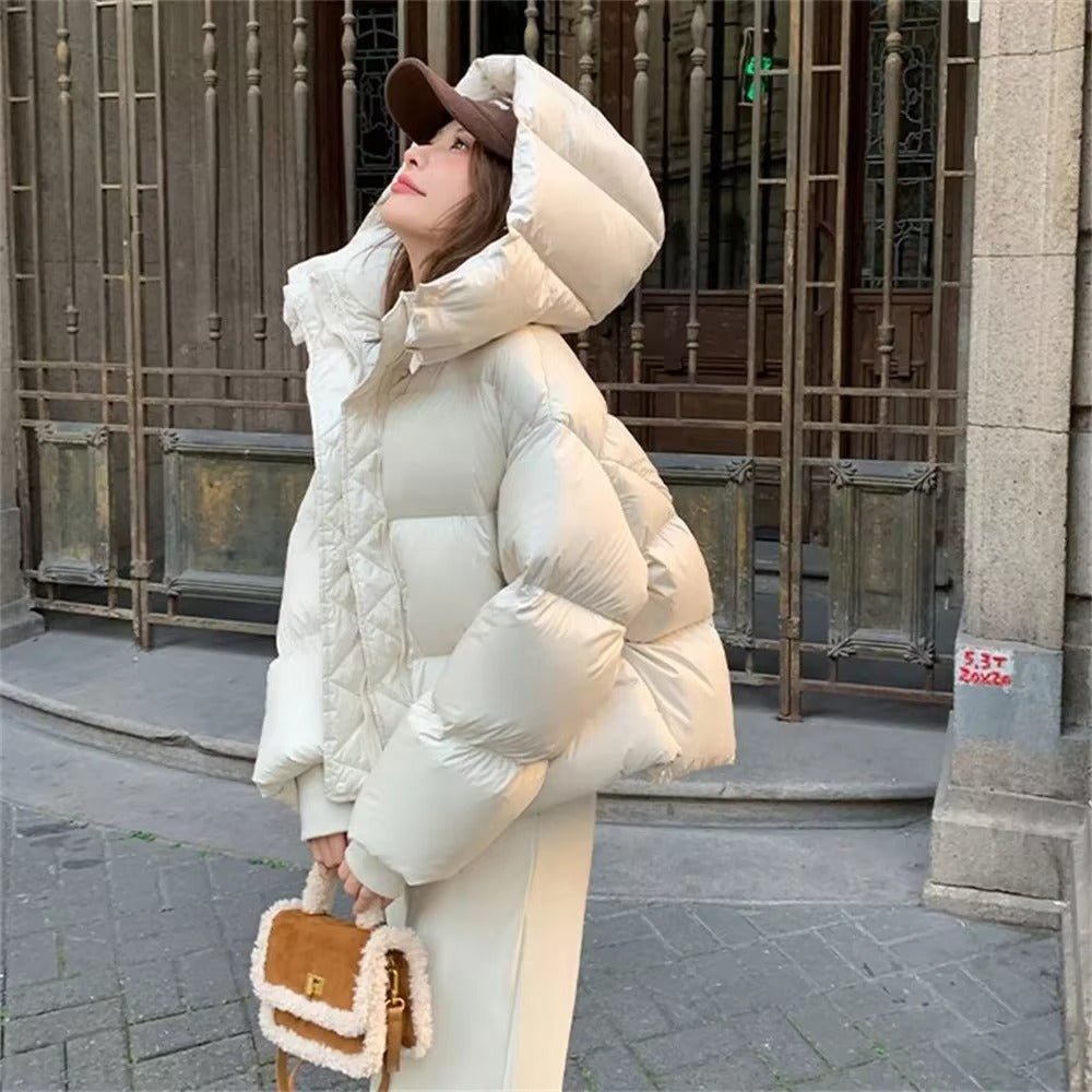 Adaure Women's Thick Hooded Puffer Jacket - Winter Padded Coat - Image 4