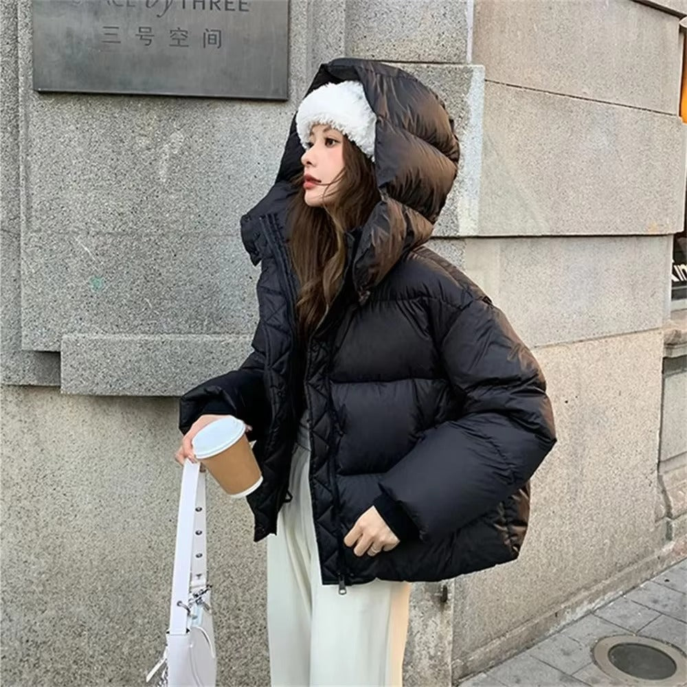 Adaure Women's Thick Hooded Puffer Jacket - Winter Padded Coat