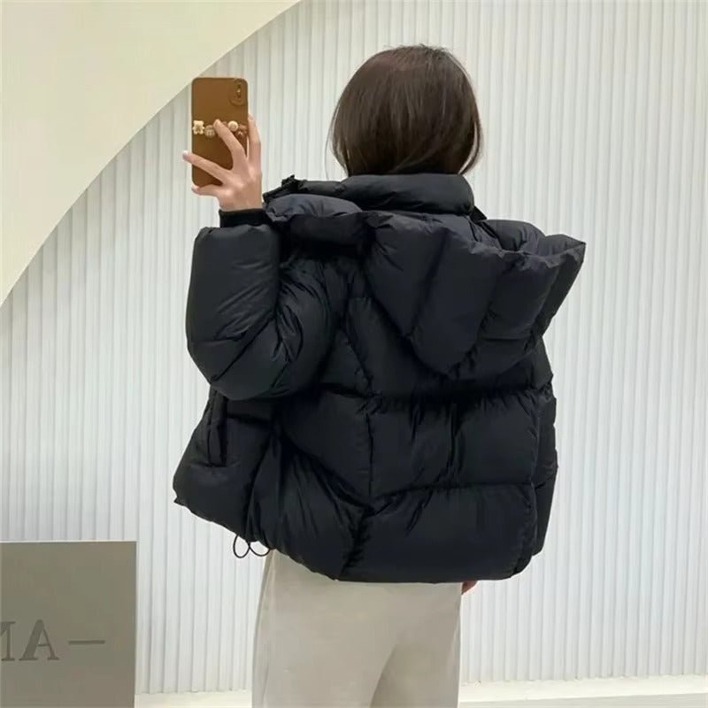 Adaure Women's Thick Hooded Puffer Jacket - Winter Padded Coat - Image 3