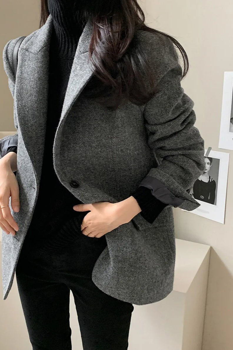 Belle Oversized Blazer Women - Loose Fit Notched Collar Casual Jacket - Image 9