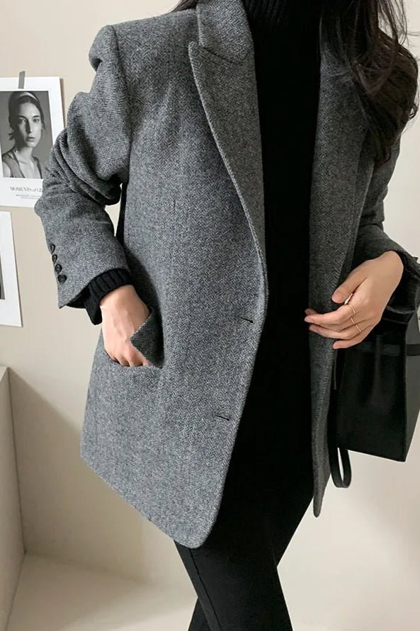 Belle Oversized Blazer Women - Loose Fit Notched Collar Casual Jacket - Image 8