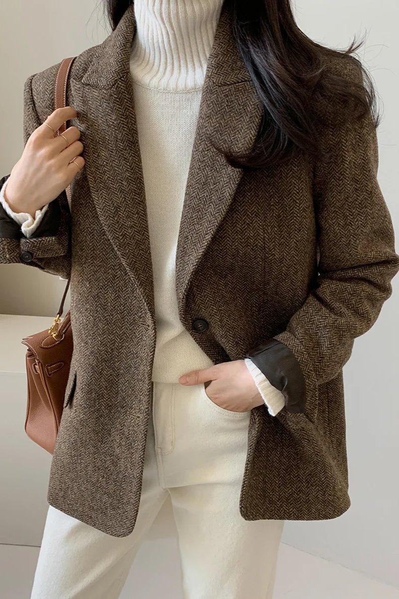 Belle Oversized Blazer Women - Loose Fit Notched Collar Casual Jacket - Image 2
