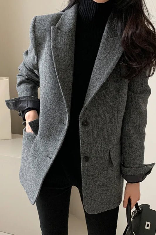Belle Oversized Blazer Women - Loose Fit Notched Collar Casual Jacket - Image 7