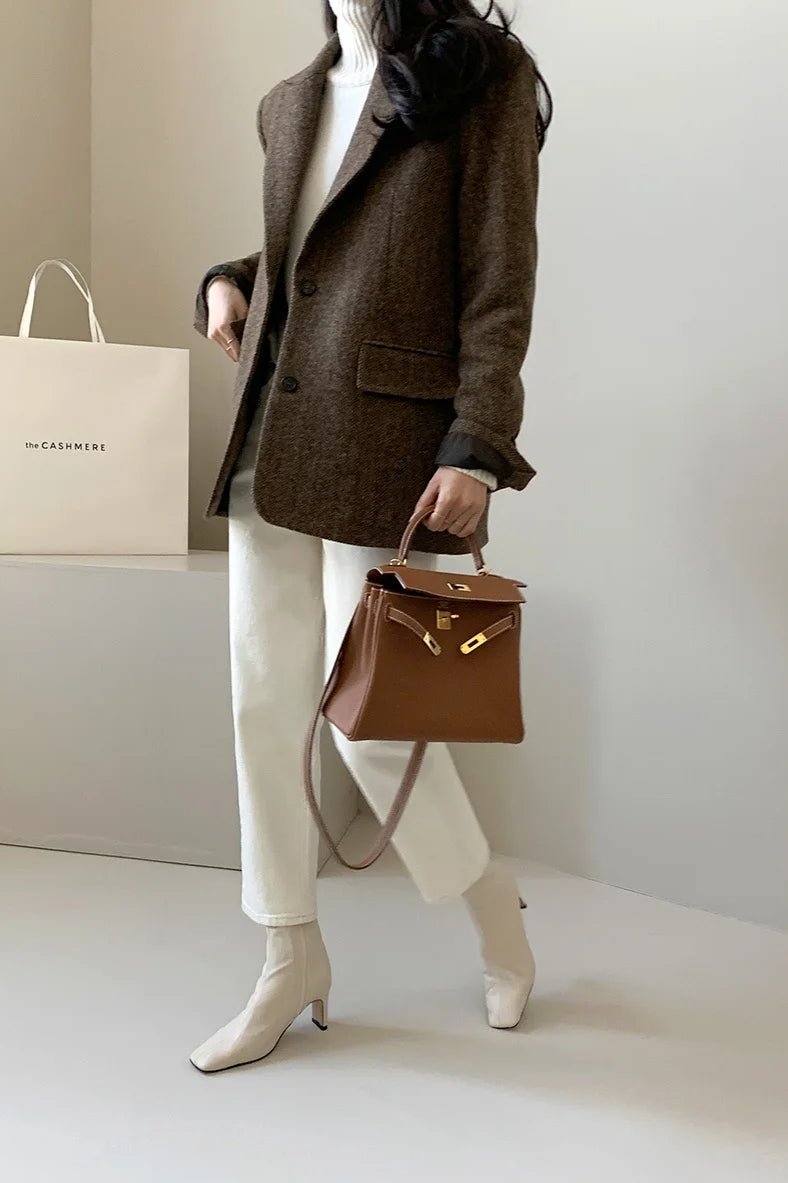 Belle Oversized Blazer Women - Loose Fit Notched Collar Casual Jacket - Image 3