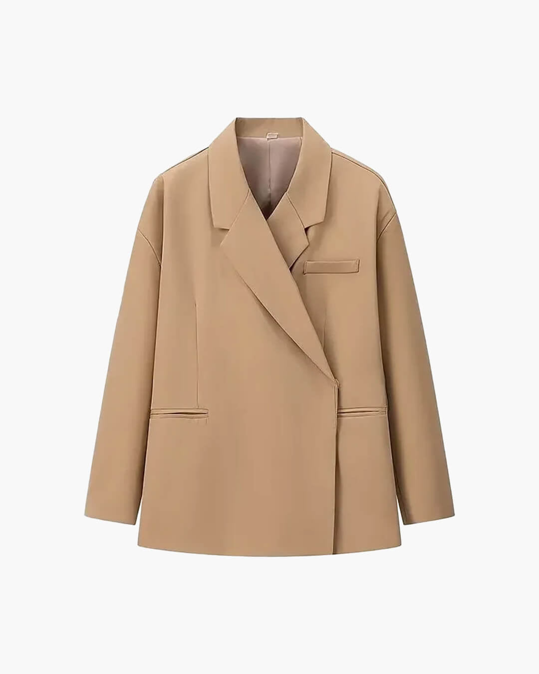 Brittany One-Button Lapel Blazer - Women's Fall and Winter Outerwear - Image 9