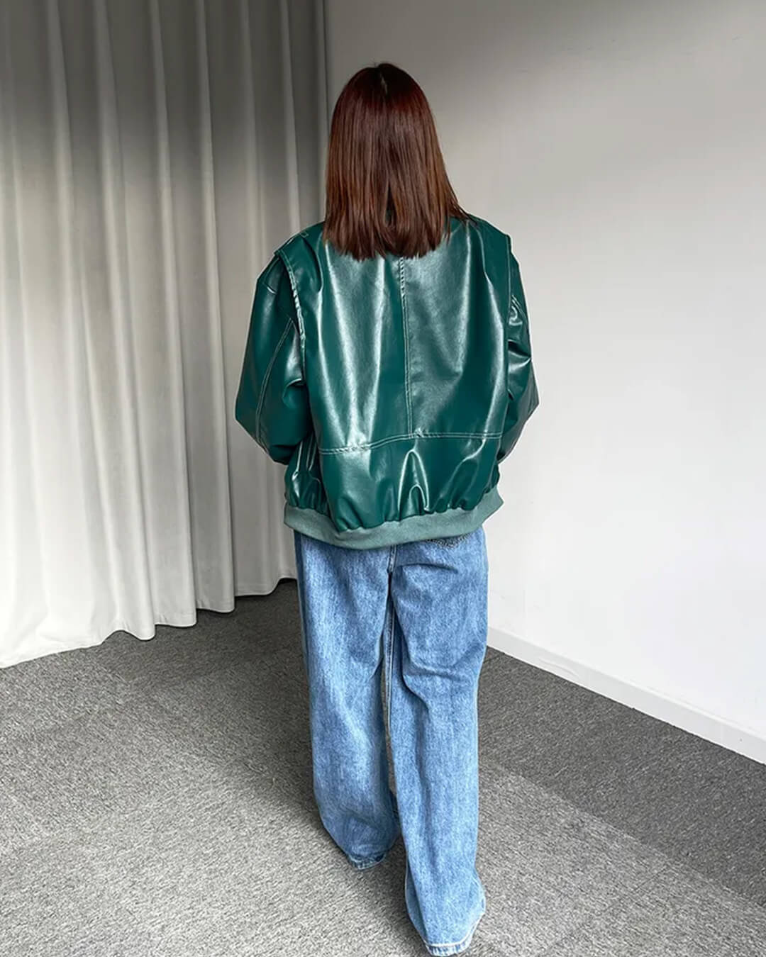 Marina Zip-Up Bomber Jacket - Women's Everyday Outerwear - Image 3