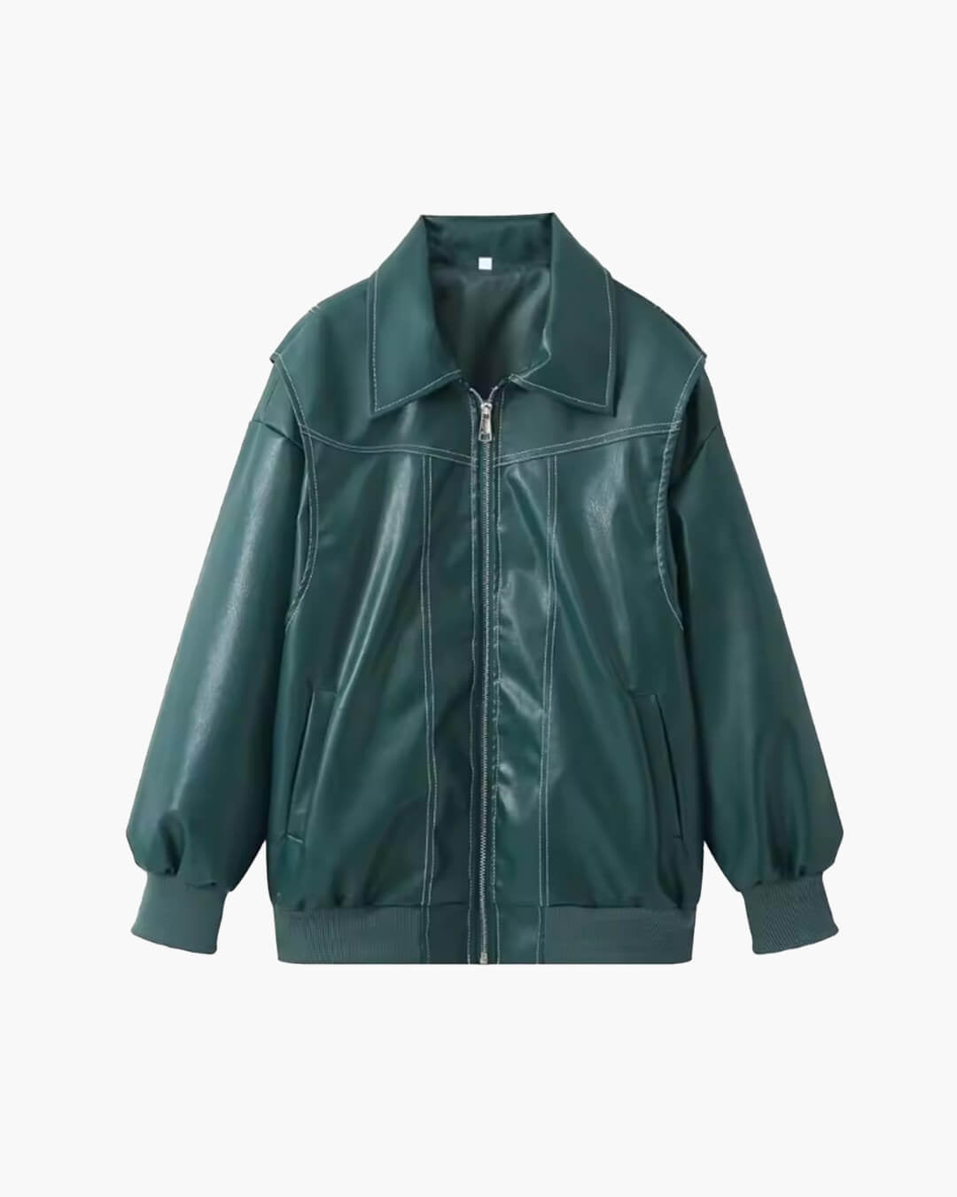 Marina Zip-Up Bomber Jacket - Women's Everyday Outerwear - Image 8