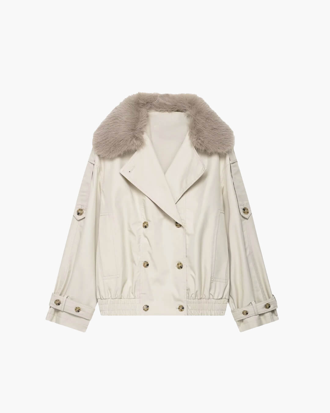 Camille Trench Coat with Faux Fur - Women's Fall and Winter Outerwear