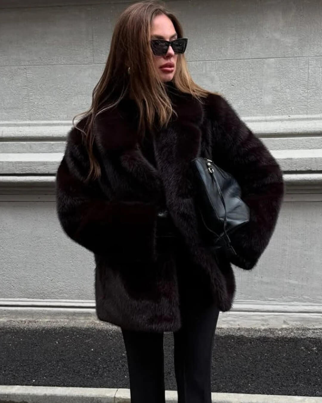 Carissa Faux Fur Coat - Women's Fall and Winter Outerwear - Image 3