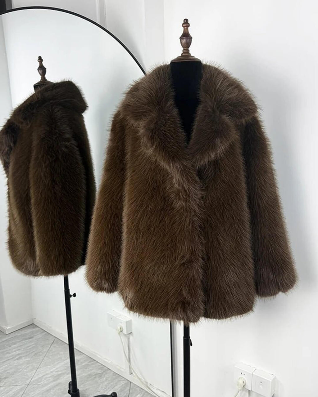 Carissa Faux Fur Coat - Women's Fall and Winter Outerwear - Image 13