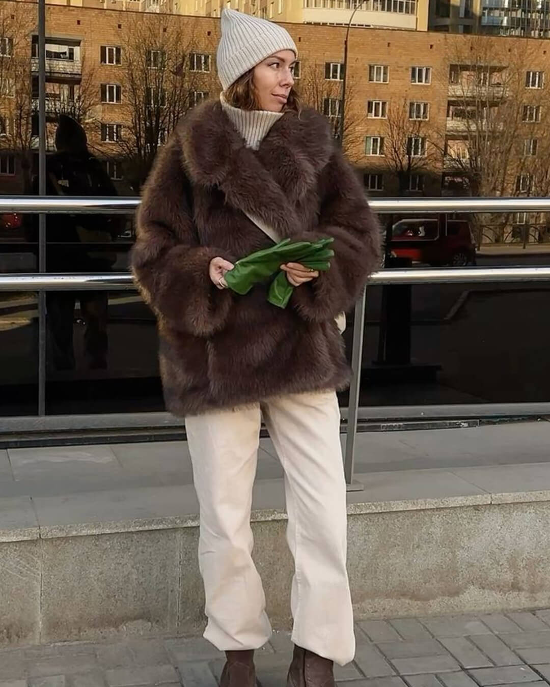 Carissa Faux Fur Coat - Women's Fall and Winter Outerwear - Image 8