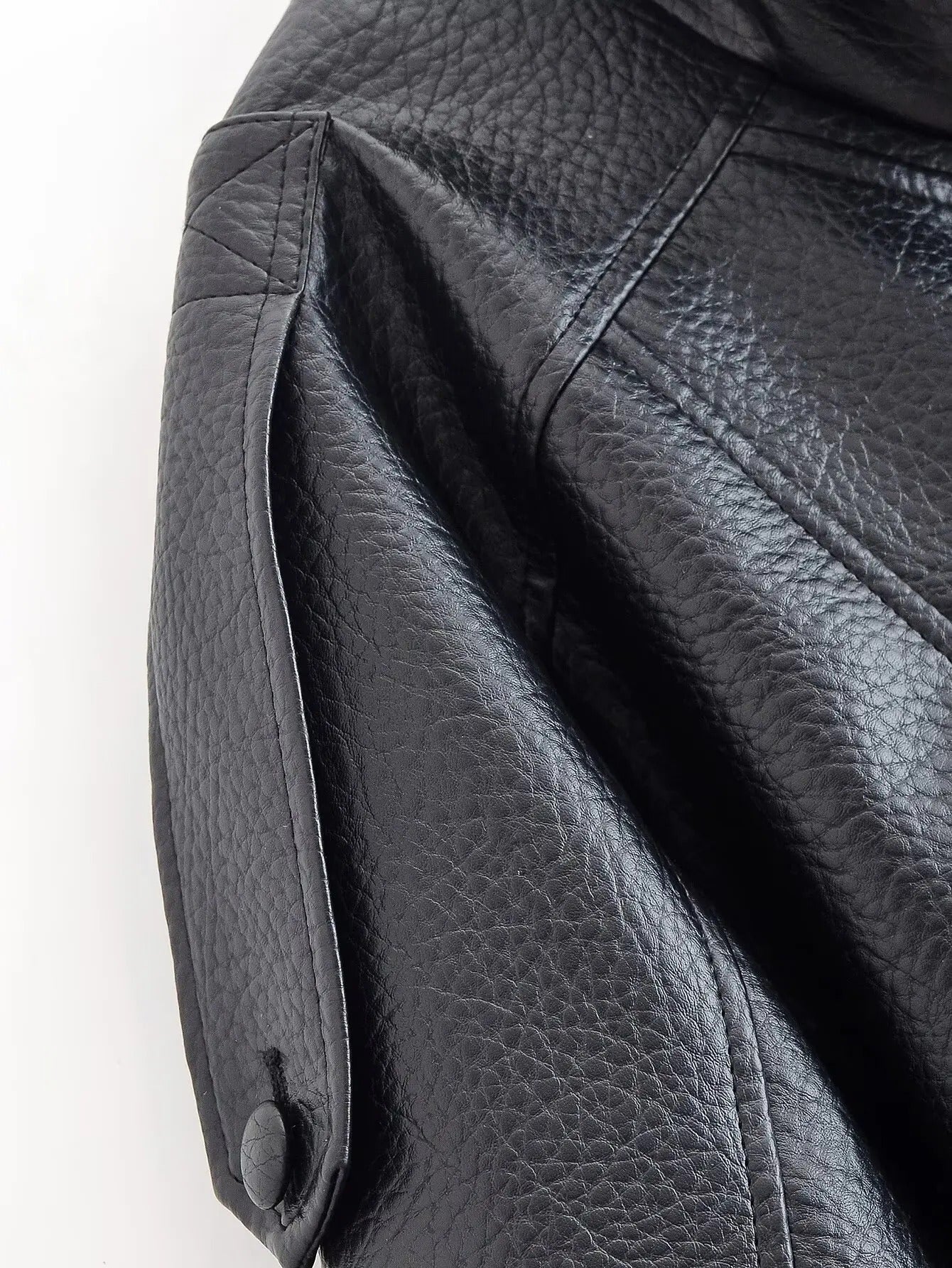Carla Women's Asymmetrical Faux Leather Jacket - Relaxed Fit Moto Biker Jacket - Image 18