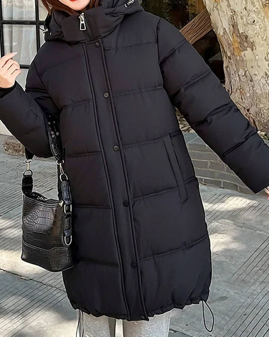 Carlyn Hooded Parka Jacket - Women's Fall and Winter Outerwear - Image 3