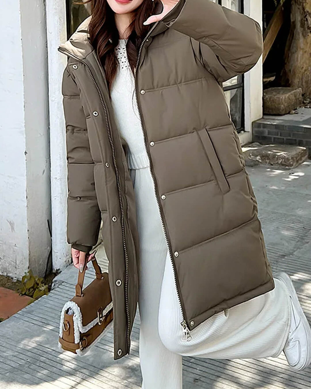 Carlyn Hooded Parka Jacket - Women's Fall and Winter Outerwear - Image 4