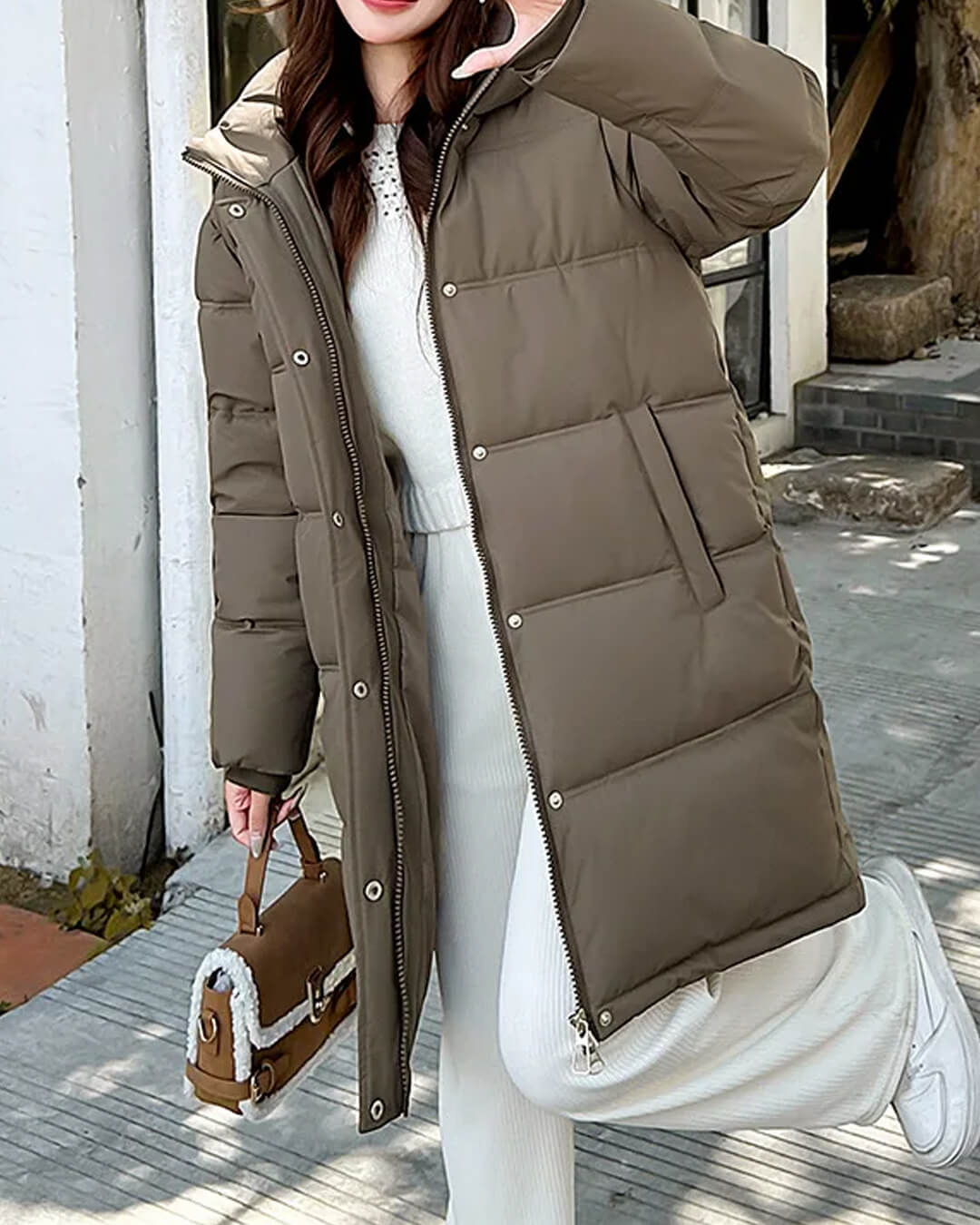 Carlyn Hooded Parka Jacket - Women's Fall and Winter Outerwear - Image 4