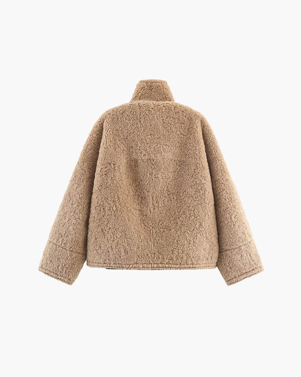 Carol Stand Collar Faux Fur Jacket - Women's Fall and Winter Outerwear - Image 2