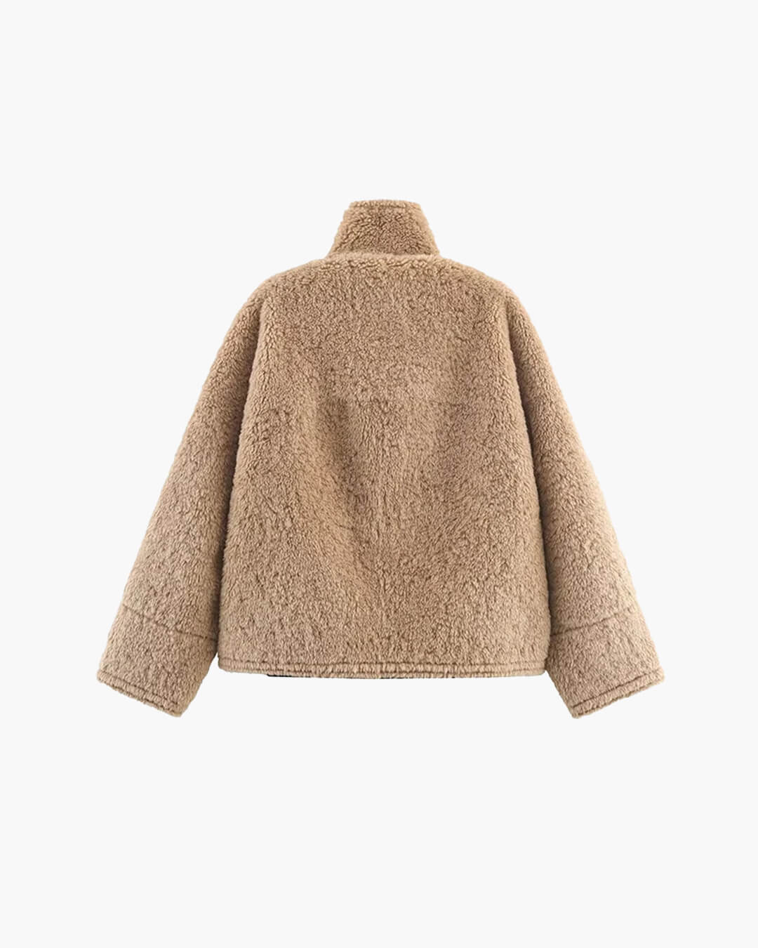 Carol Stand Collar Faux Fur Jacket - Women's Fall and Winter Outerwear - Image 2