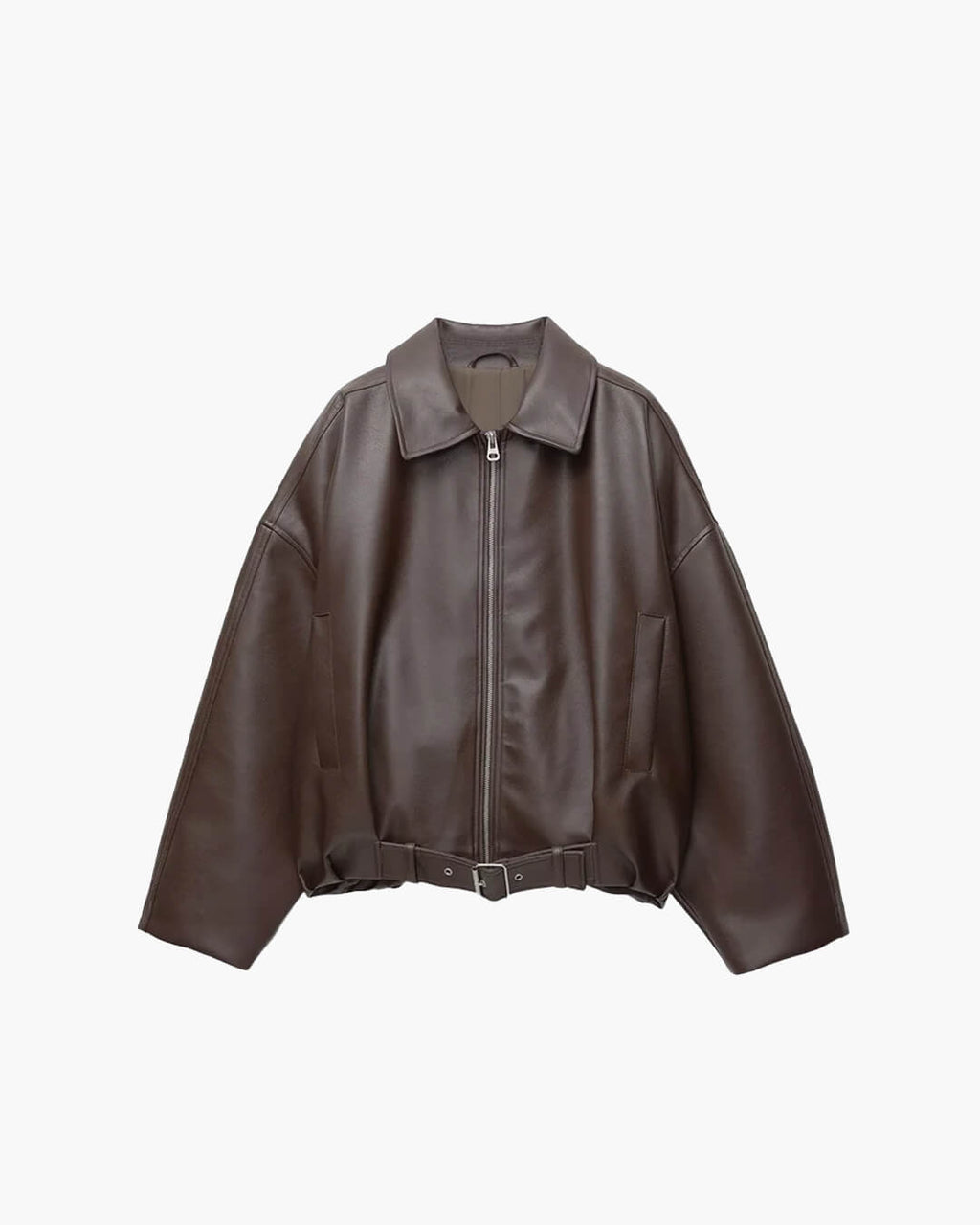 Georgia Vegan Leather Moto Jacket - Vintage-Inspired Faux Leather Biker Jacket - Image 5