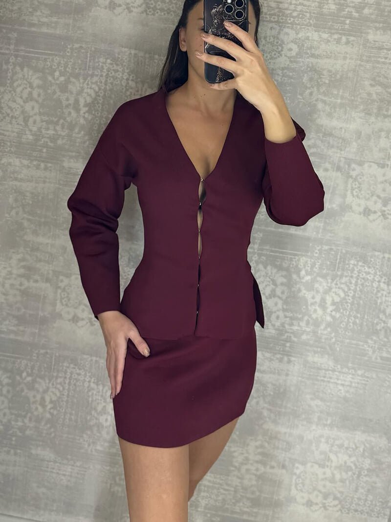 Cathy Knit Set - Women's Fall and Winter Outerwear - Image 8