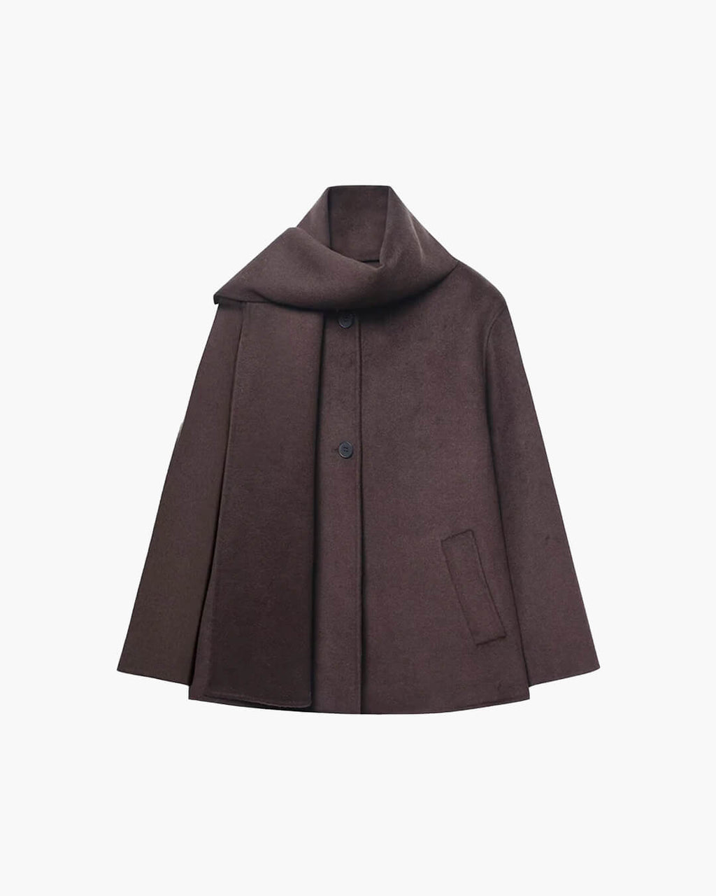 Cecille Coat with Scarf - Women's Fall and Winter Outerwear - Image 7