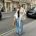 Celeste Leopard Faux Fur Coat - Women's Fall and Winter Outerwear