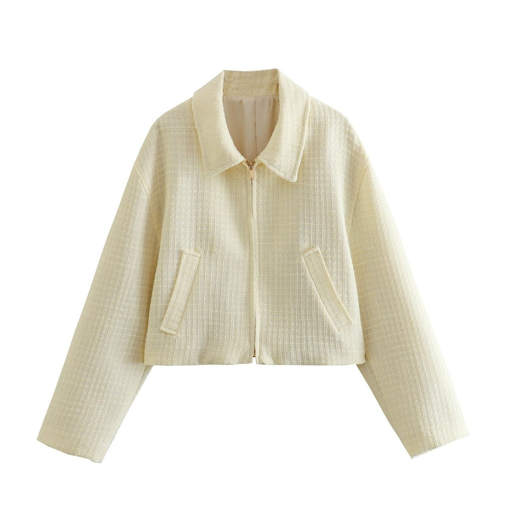 Ciara Collared Boucle Jacket - Women's Fall and Winter Outerwear - Image 9
