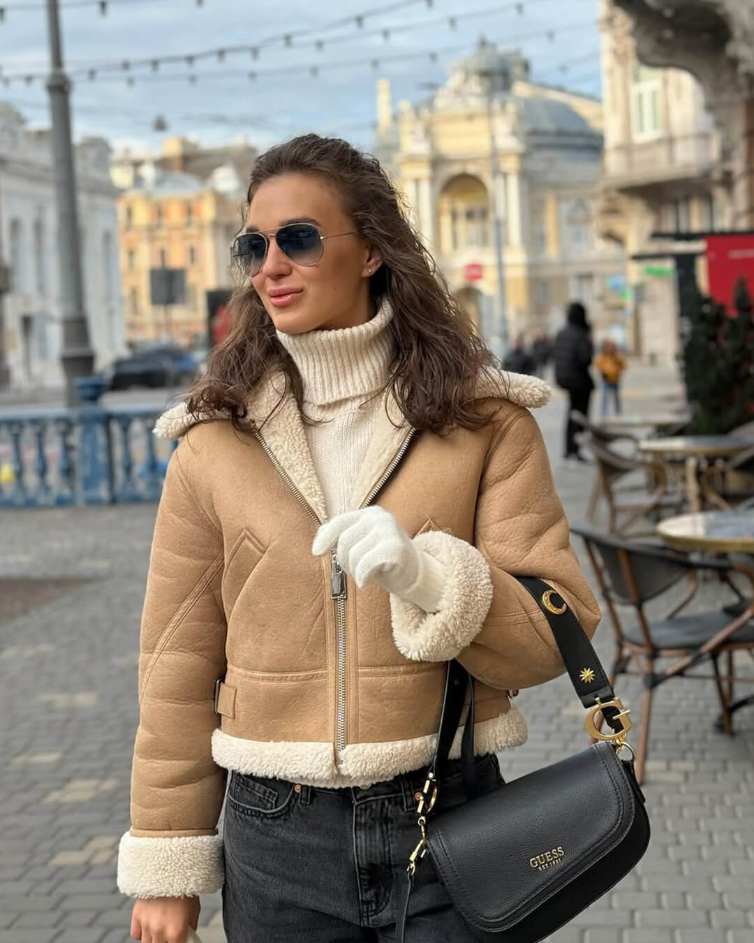 Cindy Suede Faux Fur Jacket - Women's Fall and Winter Outerwear - Image 8