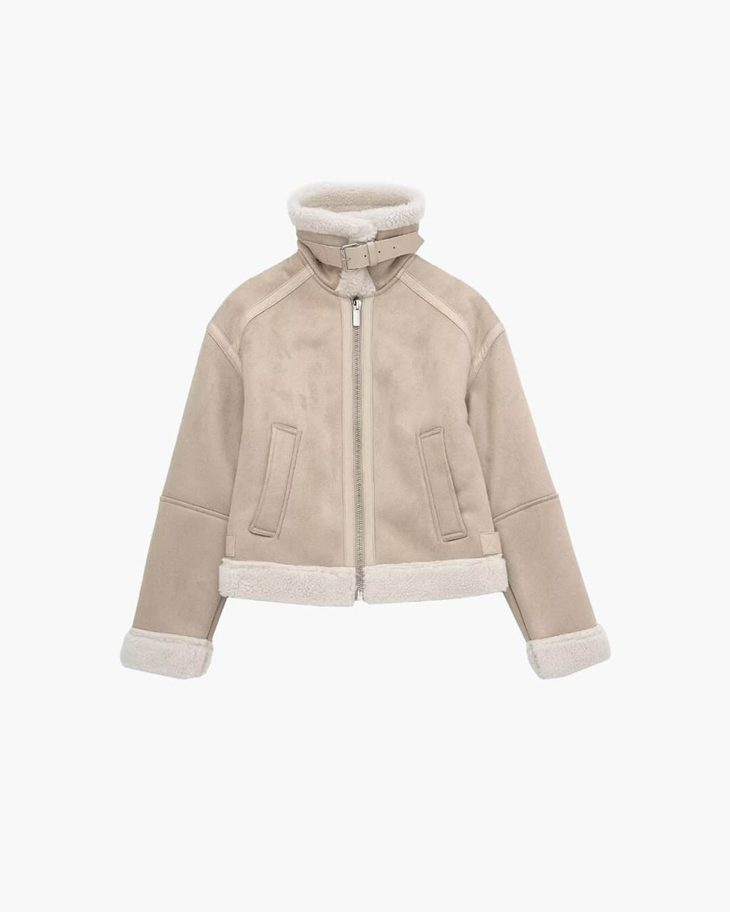 Cindy Suede Faux Fur Jacket - Women's Fall and Winter Outerwear - Image 4