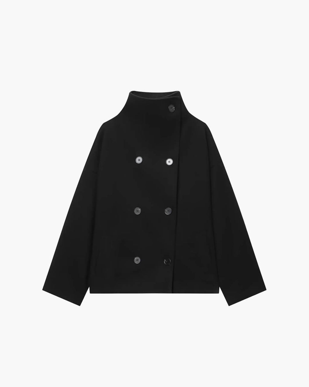 Clarissa Women's Loose Fit Woolen Coat - Stand Collar Casual Autumn Jacket - Image 7