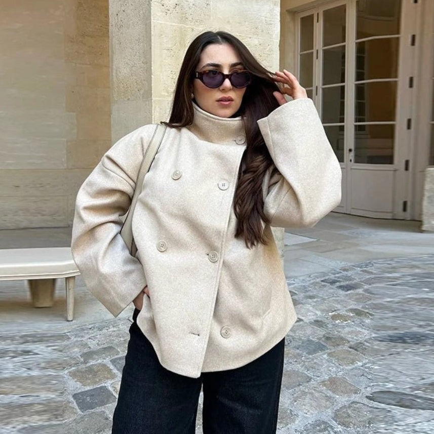 Clarissa Jacket with Stand Collar - Women's Fall and Winter Outerwear - Image 13